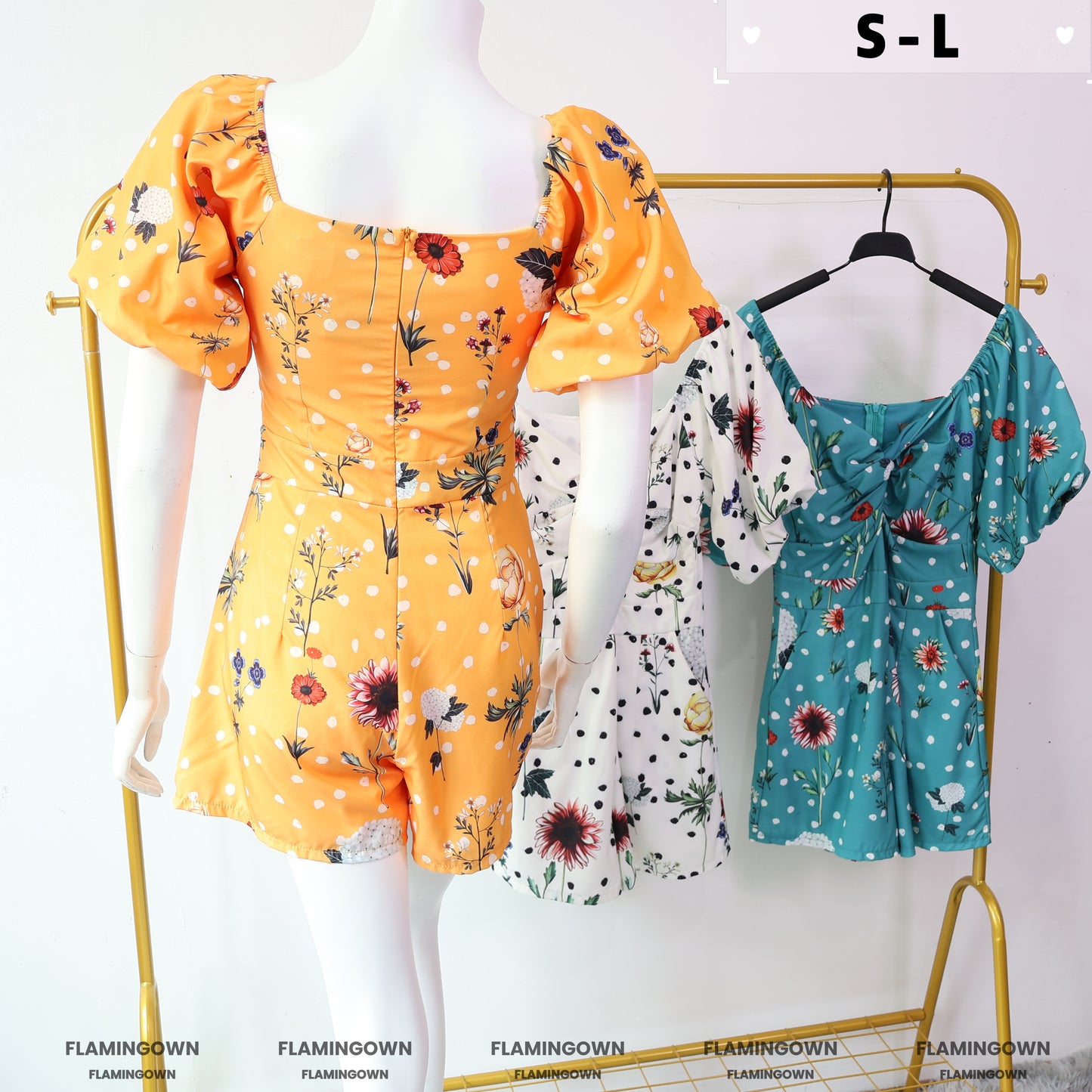 Twisted Front Floral-Print Romper