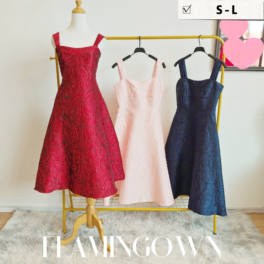 Wide-Strap Midi Dress (EXCLUDED BELT)