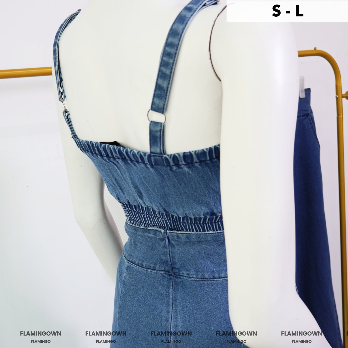 Set: Denim Top & Crop Pants with Pockets