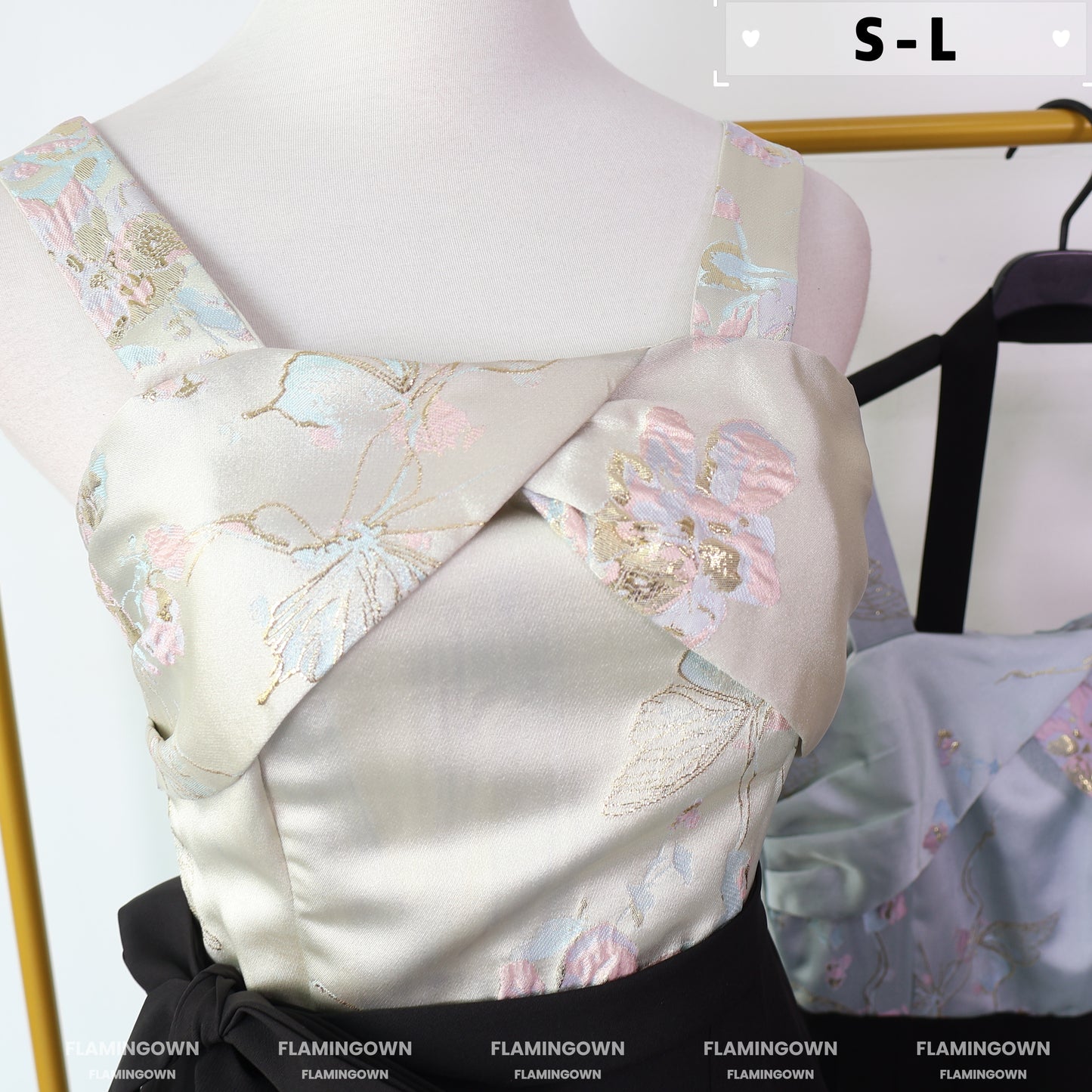Brocade Belted Fit-and-Flare Dress with Pockets
