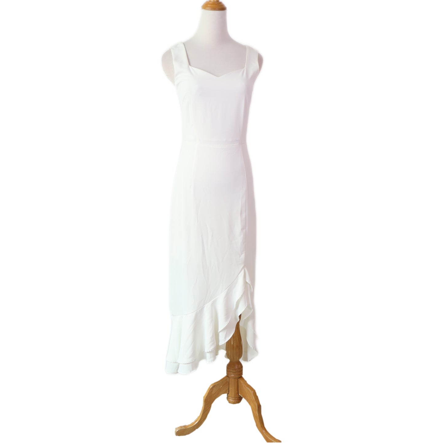 Sleeveless Ruffle-Trim Maxi Dress