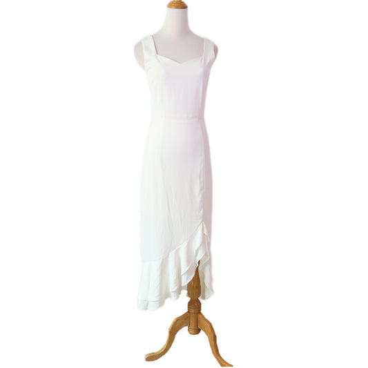 Sleeveless Ruffle-Trim Maxi Dress