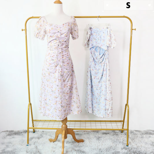 Cut-Out Chintz Floral Dress