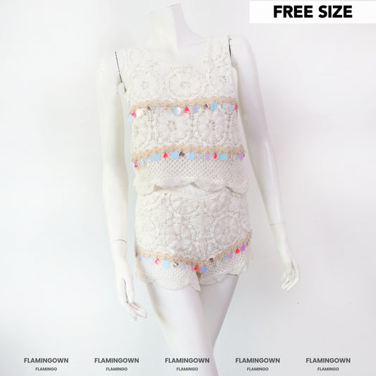 Set: Crochet Top & Shorts