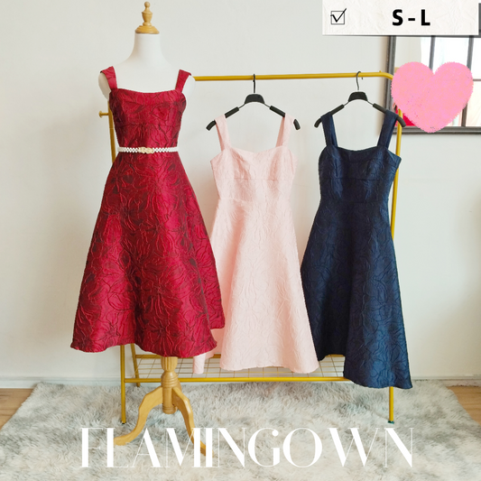Wide-Strap Midi Dress (EXCLUDED BELT)