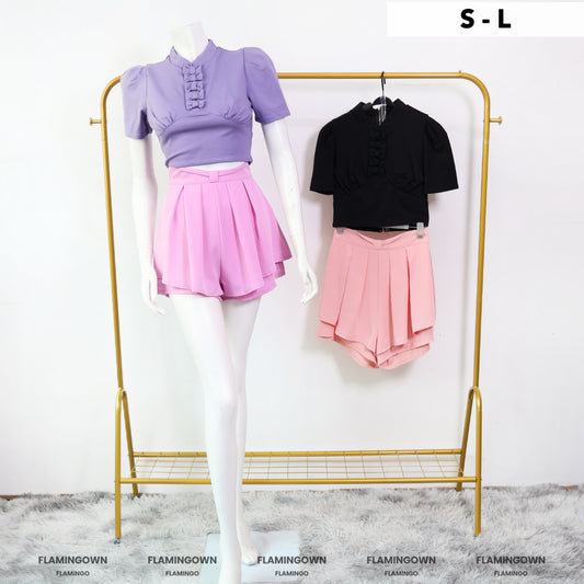 Set: Bow Top & Shorts