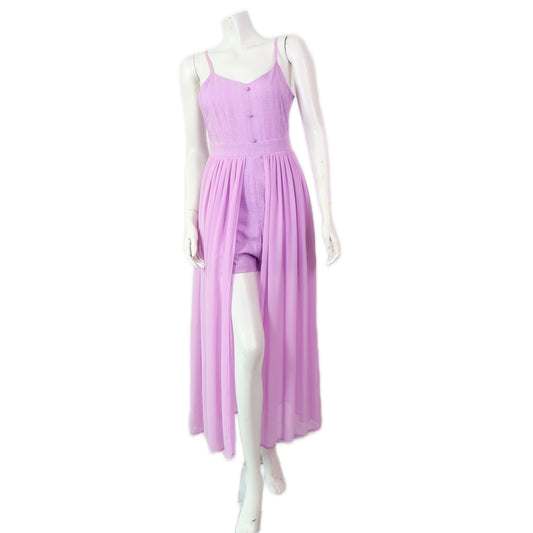 Adjustable Strap Overlay Jumpsuit