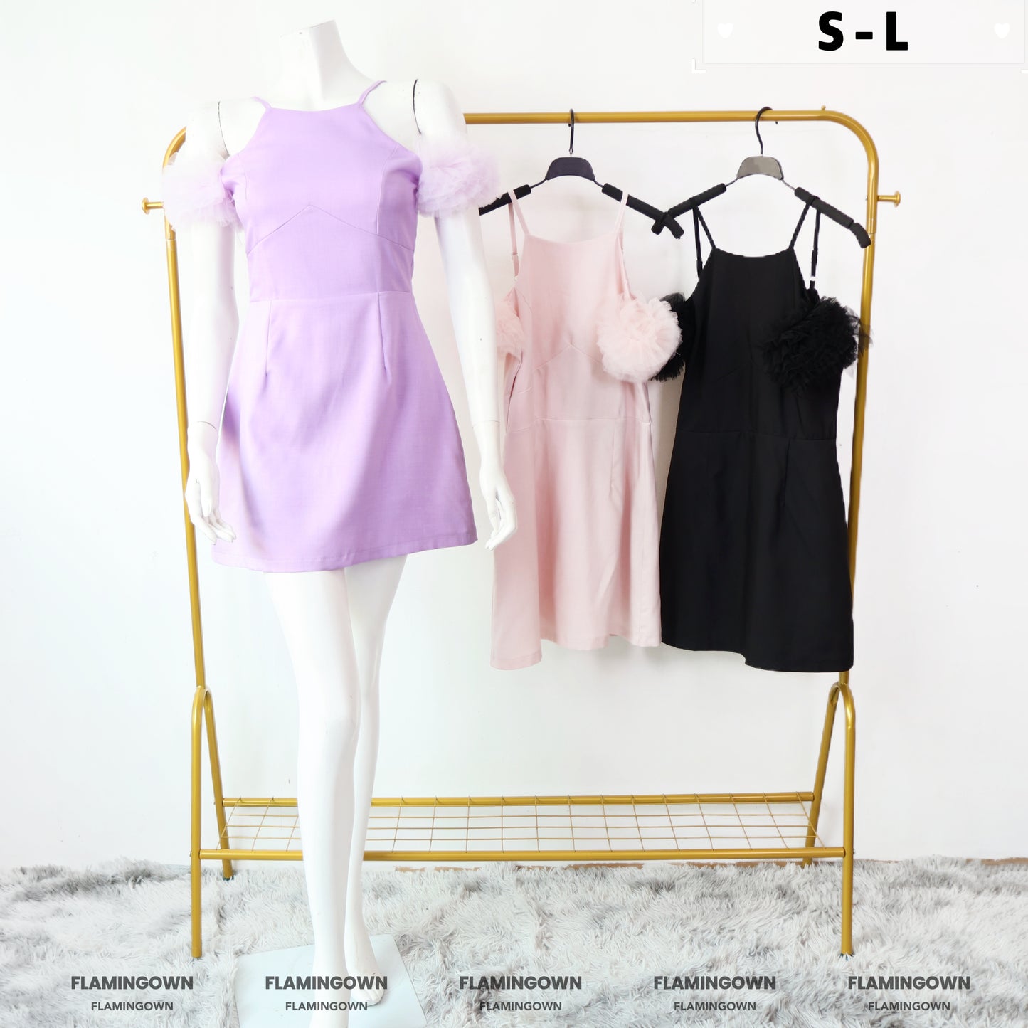 Cold-Shoulder Mini Romper Dress