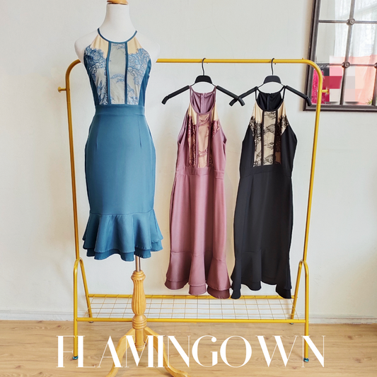 Halter Lace-Trim Dress