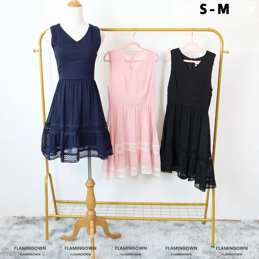 Sleeveless Swiss-Dot Dress