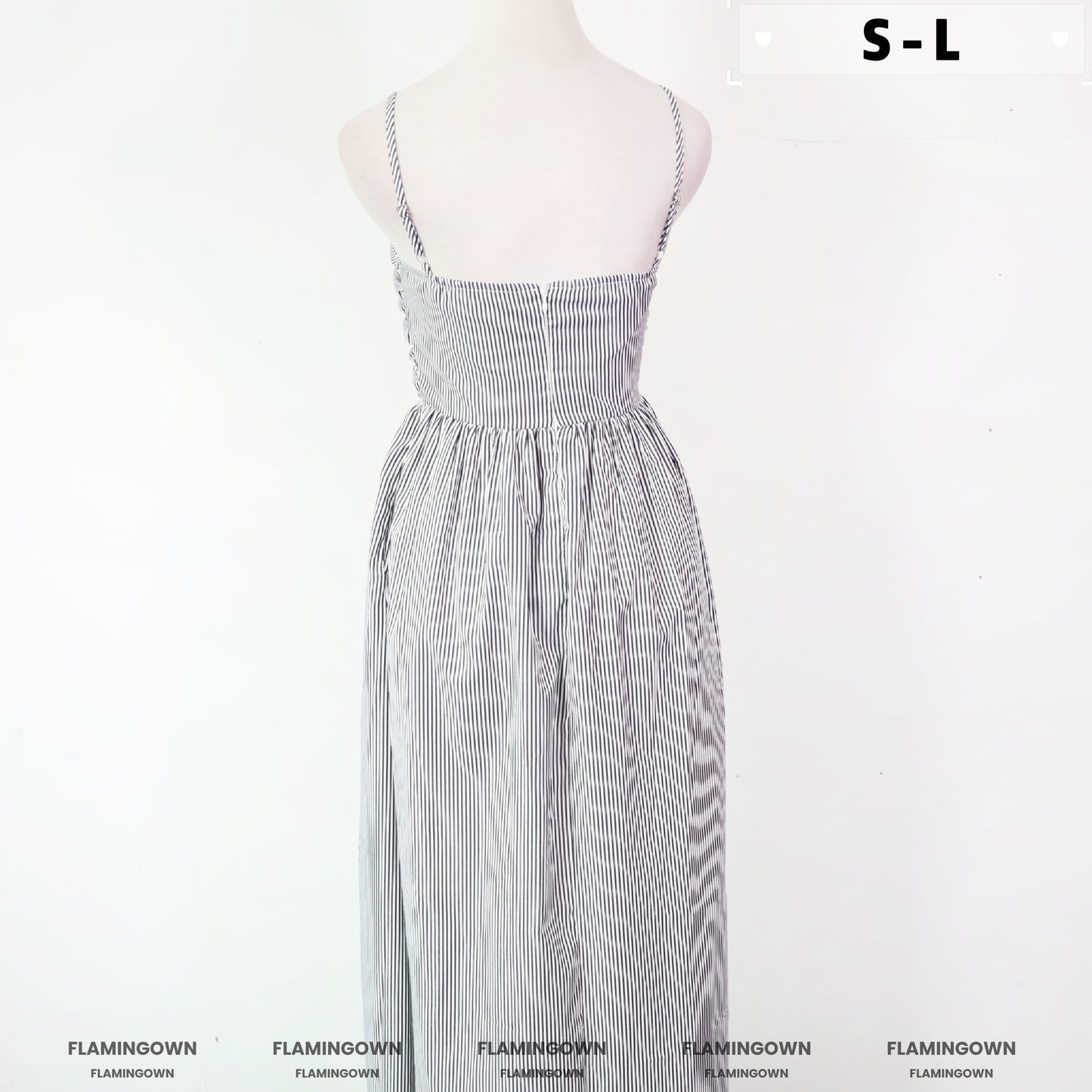 Spaghetti-Strap Striped Dress