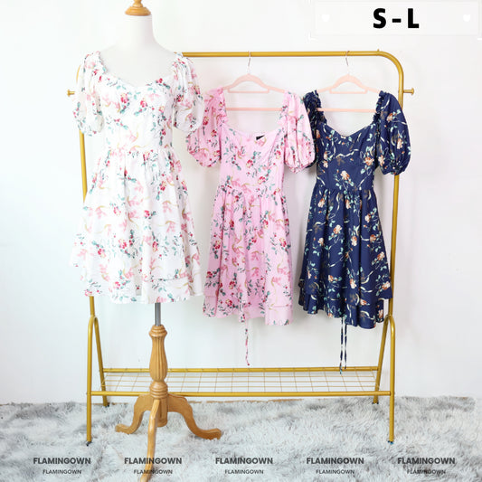 Off-Shoulder Floral Flare Dress
