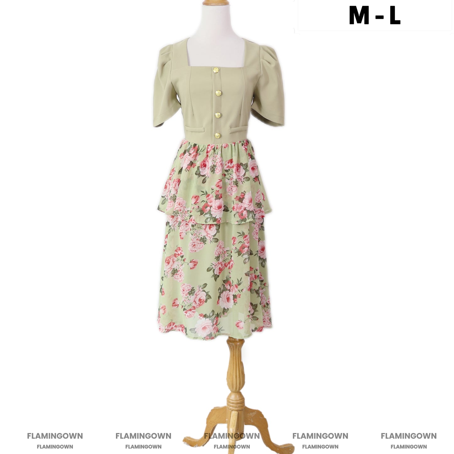 Floral Tiered Midi Dress